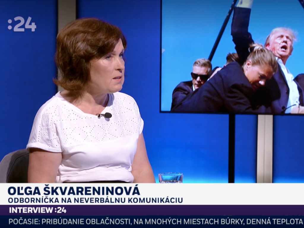 Doktorka Škvareninová v Interview :24: Ak niekto verbálne hovorí niečo iné ako rečou tela, klame